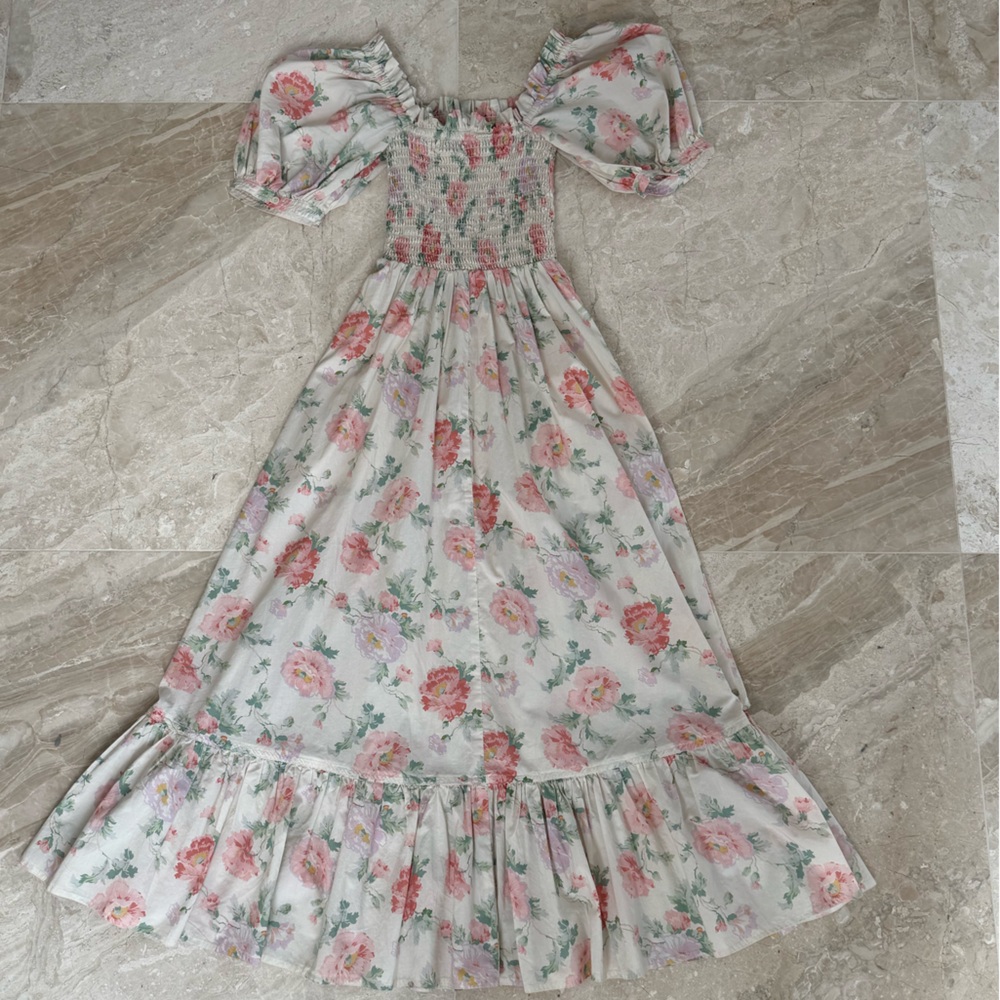 Polo Ralph Lauren Floral Smocked Cotton Dress XS NWT $398 - Picture 4 of 13